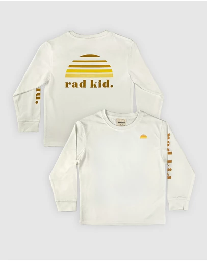 Banabae - Rad Kid Tonal Long Sleeve Tee - White