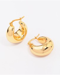 Lovisa - Waterproof Gold Plated Stainless Steel Full Bubble Hoop Earrings