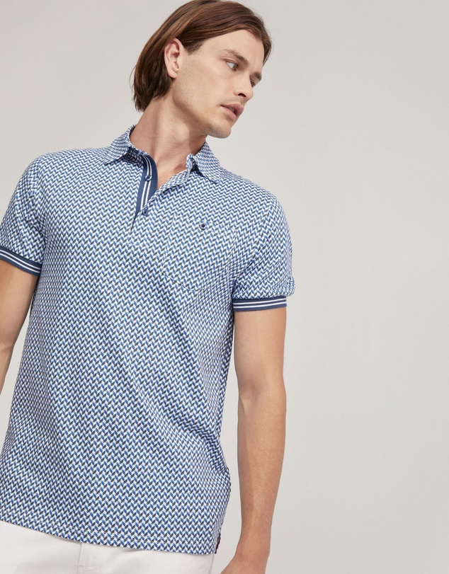 Oxford - Milo Cotton Jersey Printed Polo