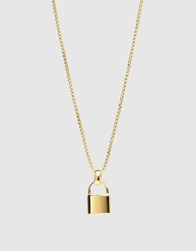 Najo - Love Lock Yellow Gold Pendant (45cm + 5cm ext)