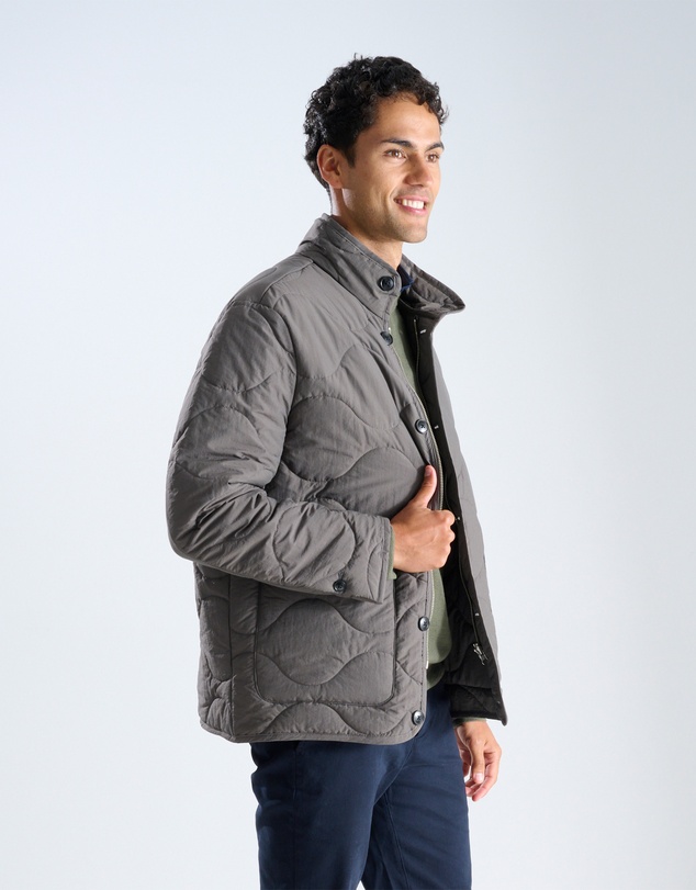 3 Wise Men - 3 Wise Men Quilted Jacket Charcoal