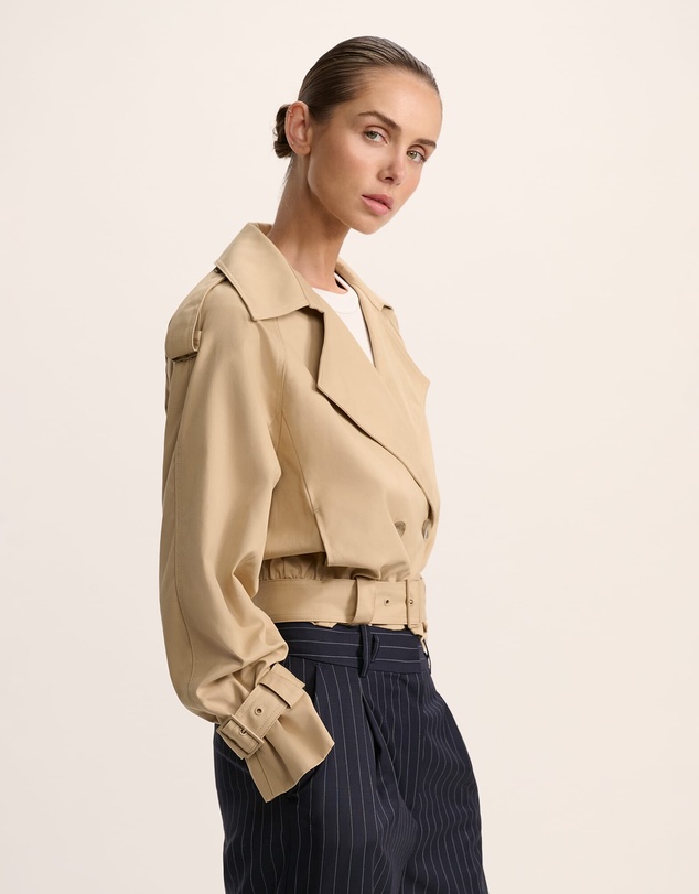 SABA - Lana Cropped Cotton Trench