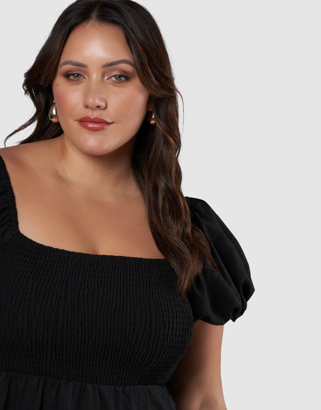 Pink Dusk by Curve Project - Electric Feel Midi Dress