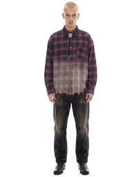 THE TALES - Cutaway Bleached Flannel Shirt