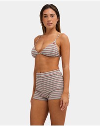 Roxy - Womens Sunset Stripe Shorty Bikini Bottom