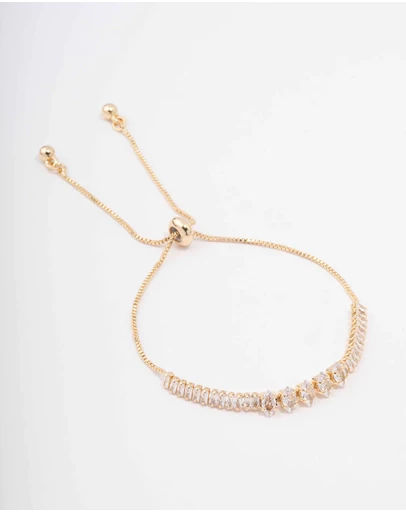Lovisa - Gold Plated Brass Marquise Baguette Bracelet