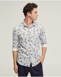 Oxford - Holloway Linen Blend Printed Shirt