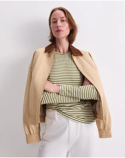 Sportscraft - Stripe Lurex Long Sleeve Magic Tee