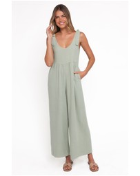 Petal & Pup - Ayla Linen Jumpsuit - Sage