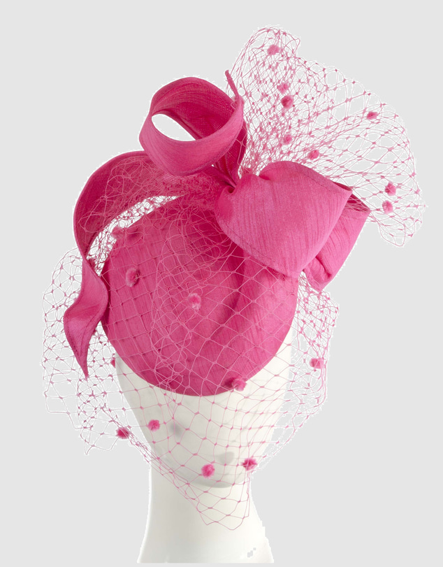 Max Alexander - Fuchsia Pillbox with Veil Fascinator