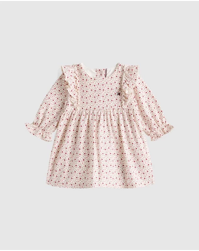 Tommy Hilfiger - Ditsy Floral Frill Relaxed Corduroy Dress - Babies