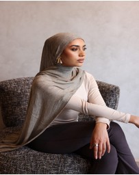 Mod Squad - Textured Hijab- Almond