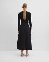 Country Road - Lightweight Denim Midi Skirt