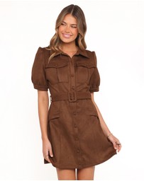 Petal & Pup - Talina Mini Dress - Brown