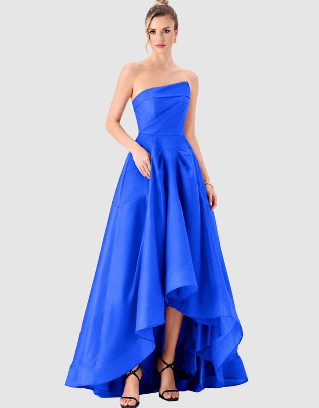 Bariano - Jeila Strapless Hi Lo Gown