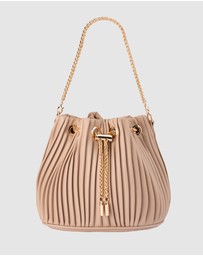 Olga Berg - Remi Pleated Drawstring Bag