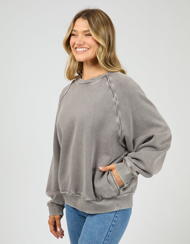 All About Eve - Aae Vintage Raglan Crew Charcoal