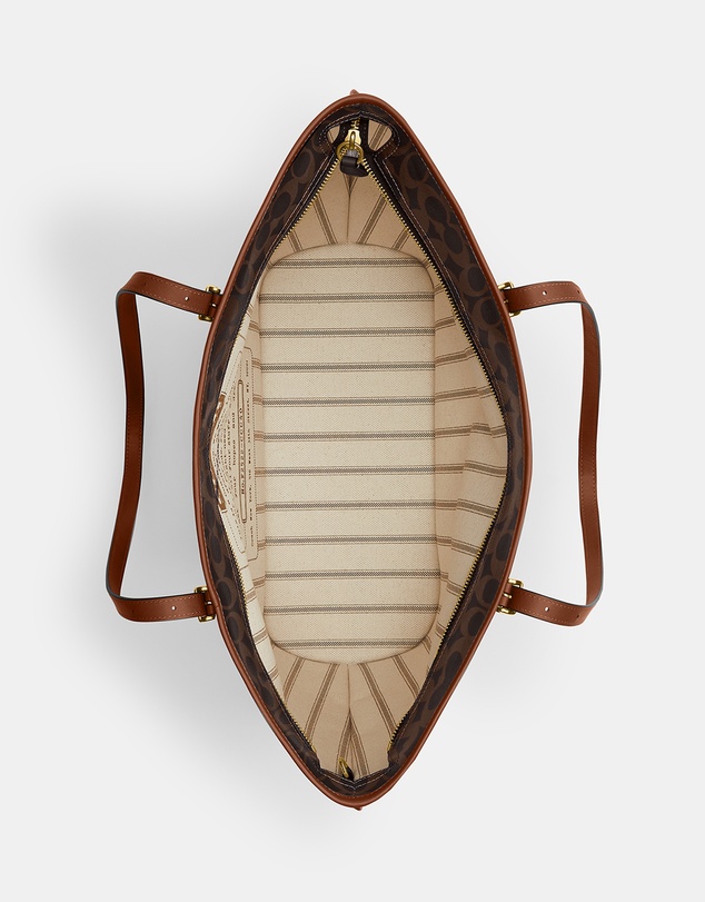 Coach - Signature Coated Canvas Taxi Tote Bag