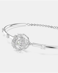 Swarovski - Constella Bangle, Round Cut, Dancing Stone, White, Rhodium Plated