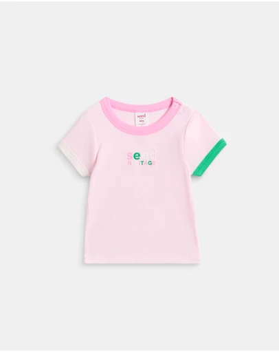Seed Heritage - Colourblock Rib Tee