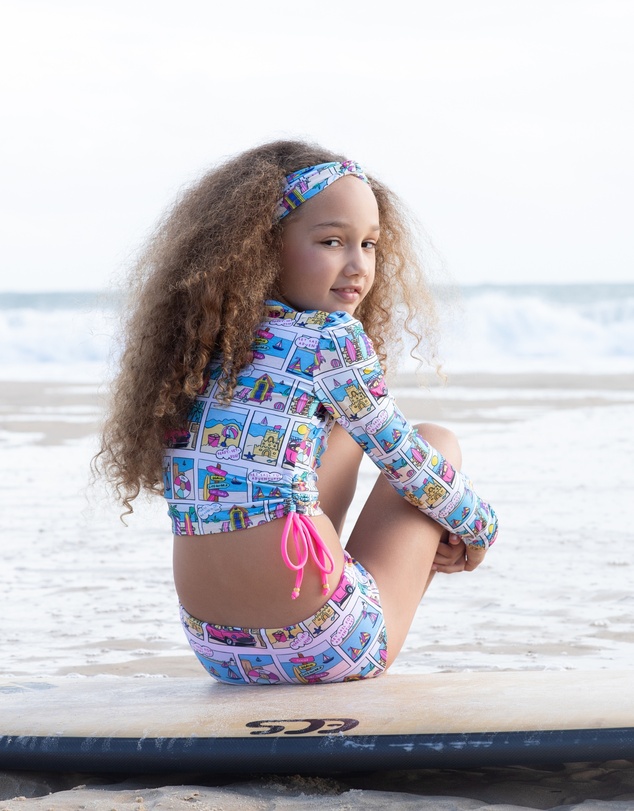 Olga Valentine - Long Sleeve 2-Piece Swim Set