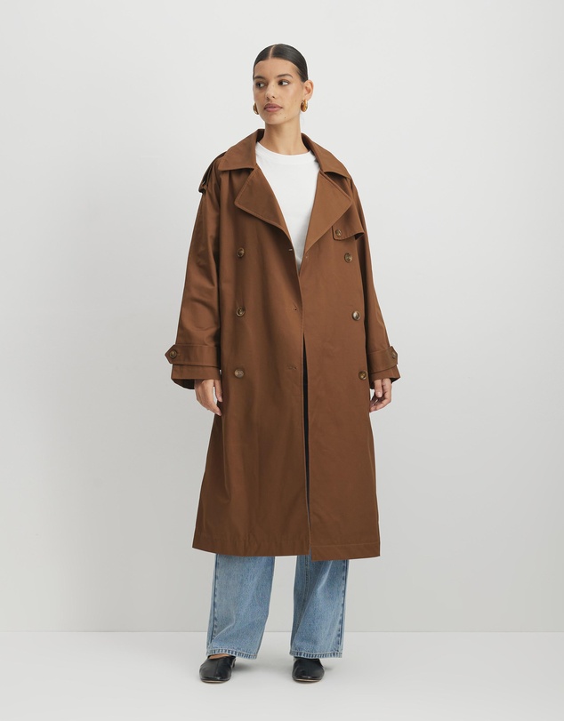 AERE - Silas Organic Cotton Oversized Trench