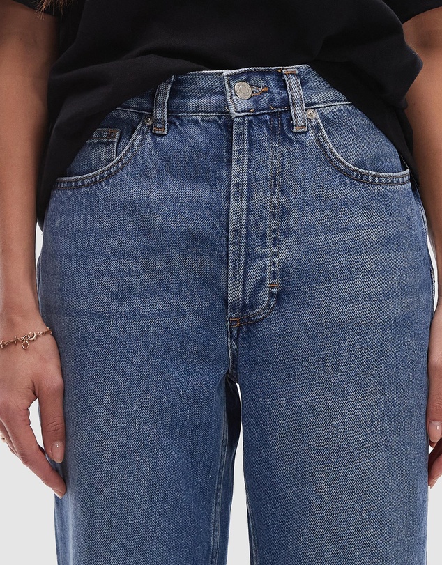 TOPSHOP - High Rise Straight Kort Jeans