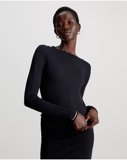 Calvin Klein - Slim Slash Neck Top