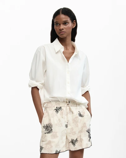 Desigual - Embroidered branch shorts