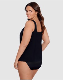 Miraclesuit Swimwear  - Illusionists Ursula High Neck Underwired Plus Size Tankini Top