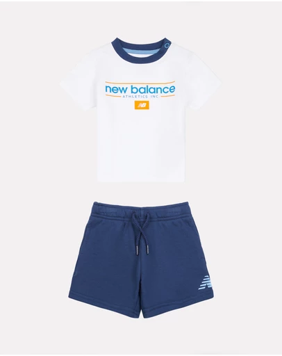 New Balance - Linear Athletics Tee & French Terry Short Set