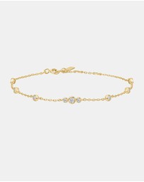 Ania Haie - Ania Haie Gold Sparkling Bezel Cubic Zirconia Station Bracelet
