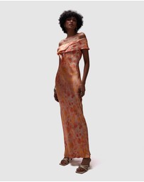 TOPSHOP - Drape Shoulder Maxi Occasion Dress