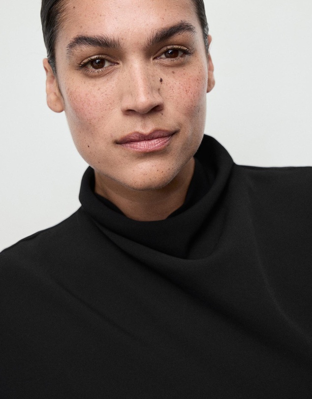 M.N.G - Jumpsuit With Draped Neck And Belt