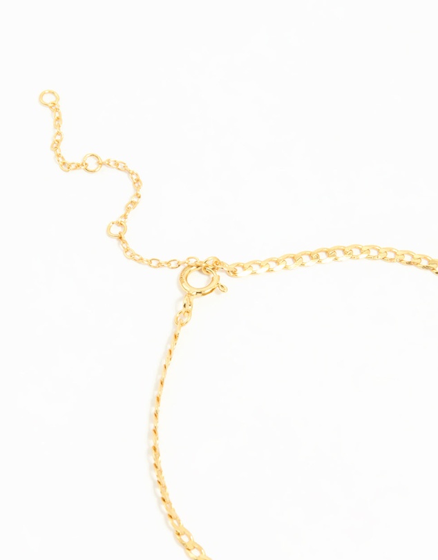 Lovisa - Gold Plated Sterling Silver Curb Chain Mini Bracelet