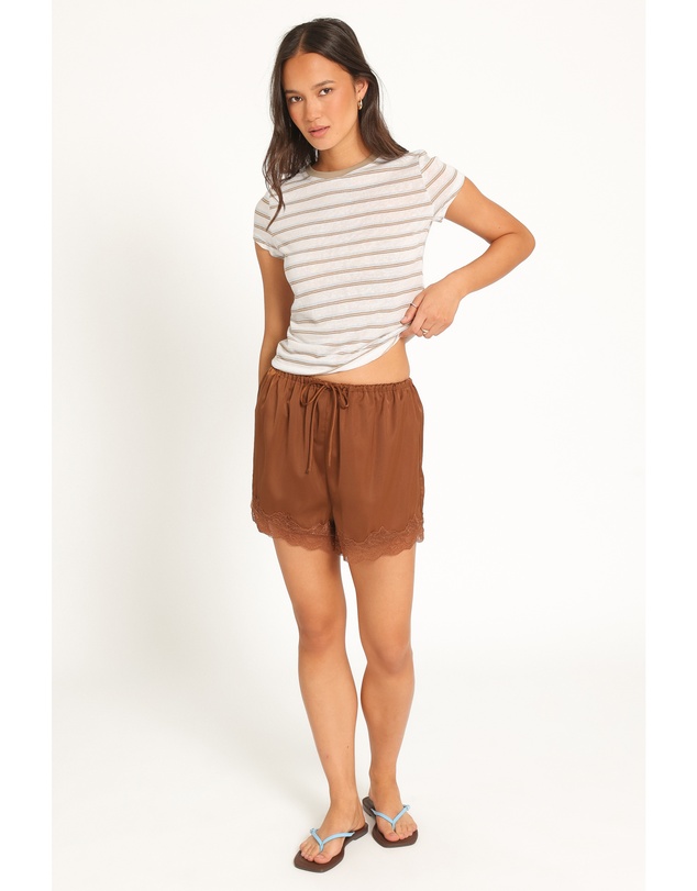 Petal & Pup - Billi Baby Tee - Beige Stripe
