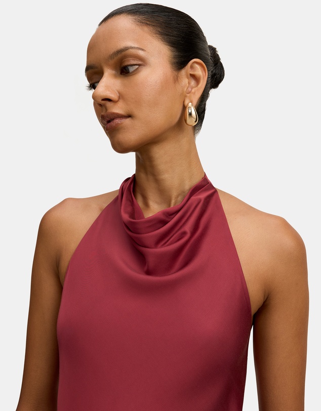 Forever New Petite - Skyler Petite Halter Neck Satin Top