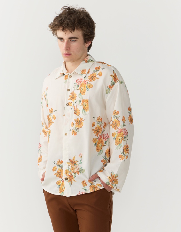 Justin Cassin - Aura Floral Open Sleeve Shirt