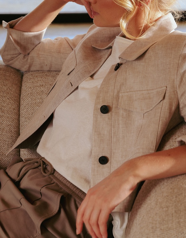 IDA+S - Elia Cropped Linen Jacket
