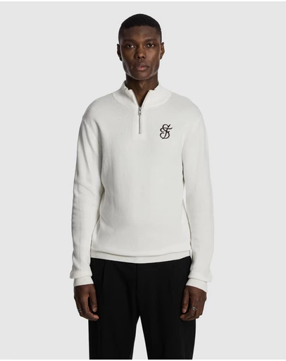 yd. - Ollie Embroidered 1/4 Zip Knit Jumper