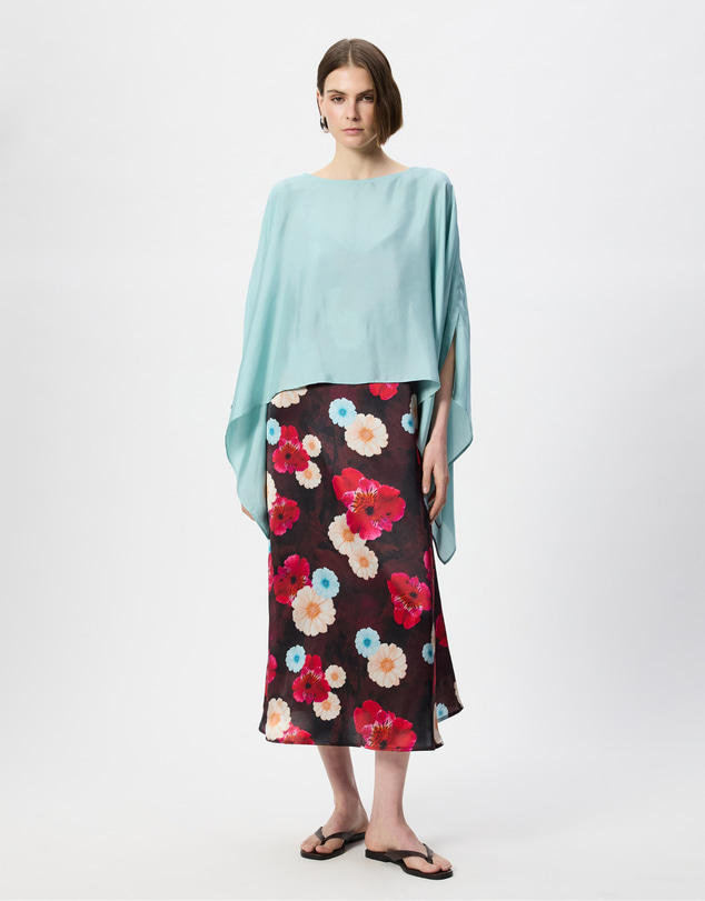 The Social Outfit - Silk Slip Dress - Cosmic Bloom