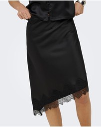 ONLY - Faraya Satin Lace Skirt