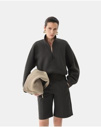 JNBY - JNBY LOOSE STAND UP COLLAR PULLOVER HOODIE