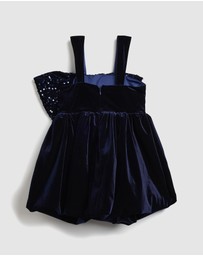 Bardot Junior - Kirrily Velour Bow Dress - Kids-Teens