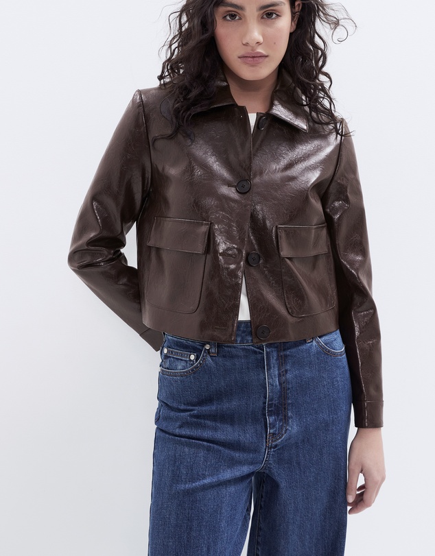 UNISON - Collared Patent Jacket