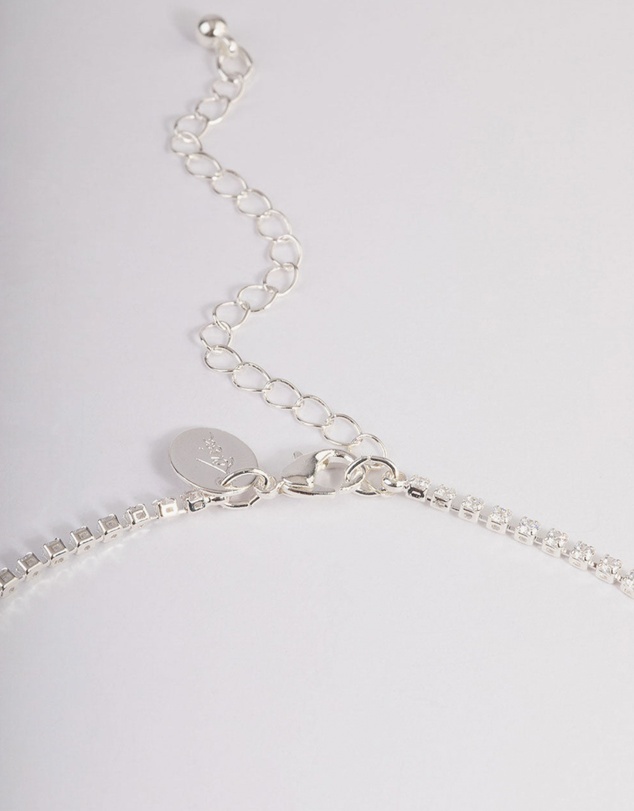 Lovisa - Cubic Zirconia Diamond Pear Stone Necklace Set