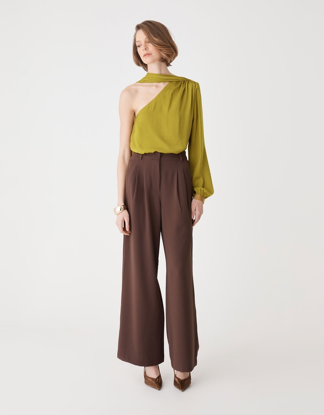 Forcast - Opal One Shoulder Scarf Top