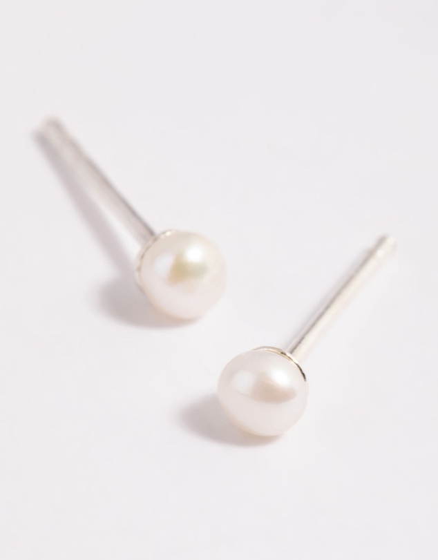 Lovisa - Sterling Silver Freshwater Pearl Stud Earrings