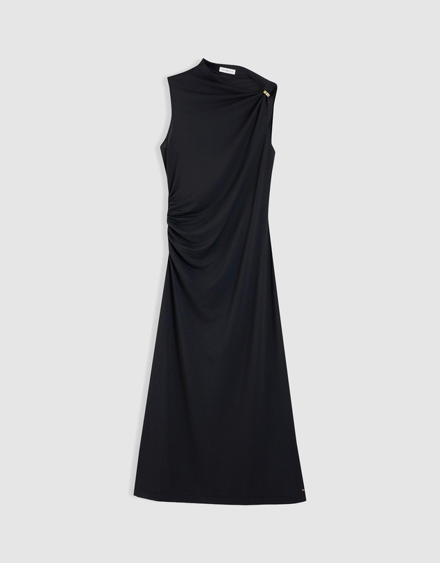 Tommy Hilfiger - Twist Ruched Slim Sleeveless Maxi Dress