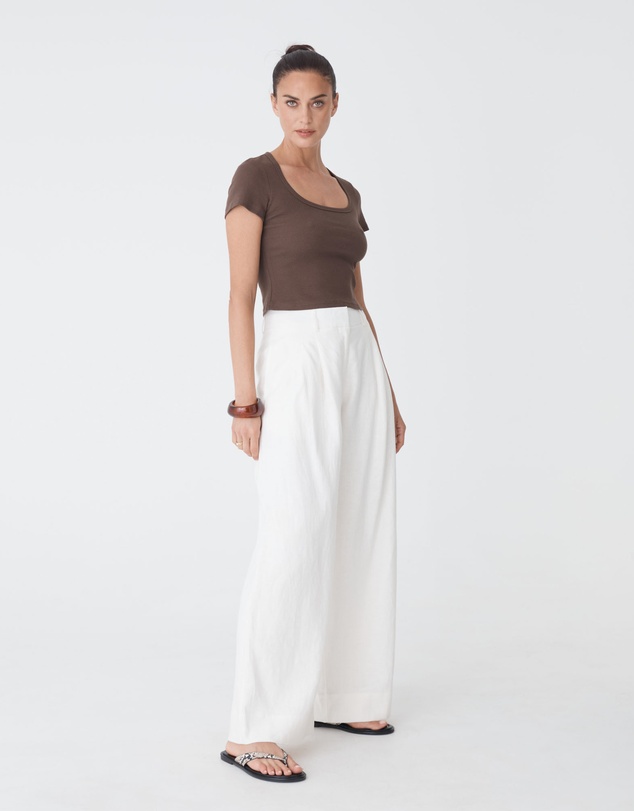 Forcast - Devon Scoop Neck Rib Tee